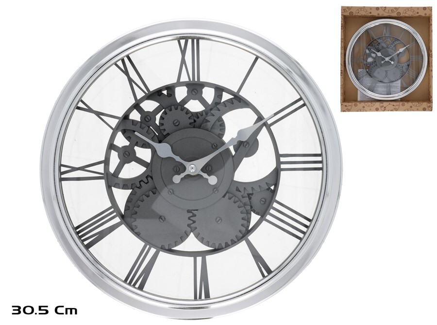 Sienas pulkstenis, 30,5 x 30,5 x 5 cm, DECORLIFE (8445393486482) Sienas pulkstenis