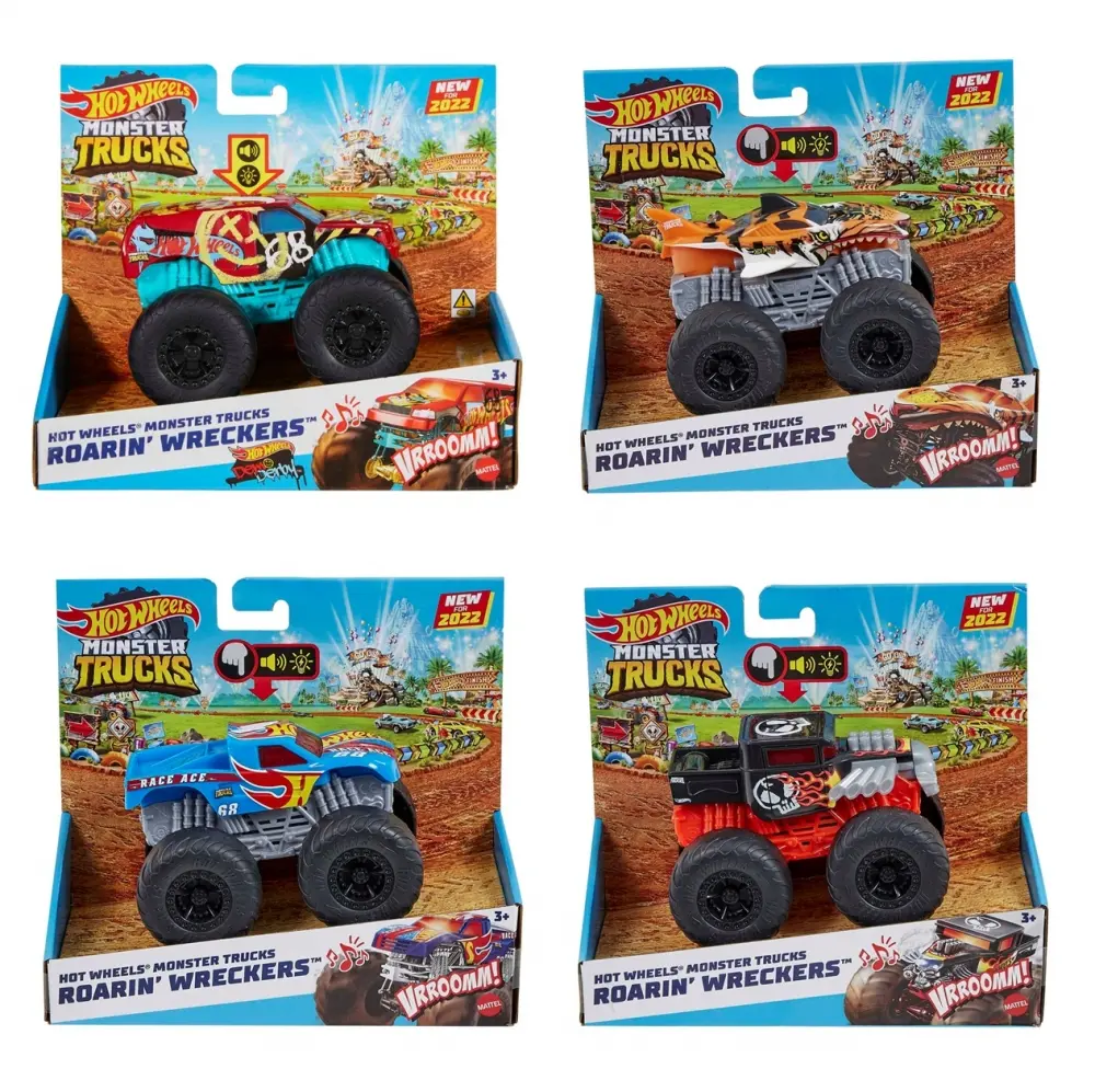 Hot Wheels Monster Trucks Roarin Wreckers