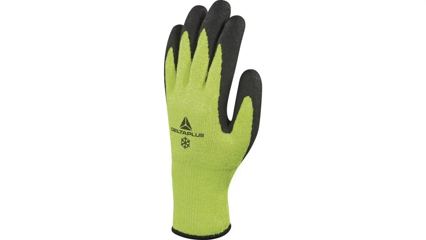 Knitted glove Latex coated yellow 8