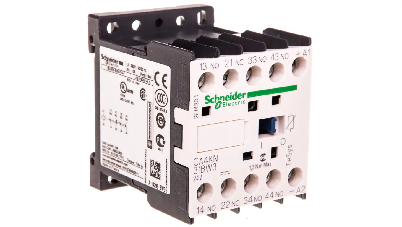 Auxiliary Contactor 10A 3Z 1R 24V