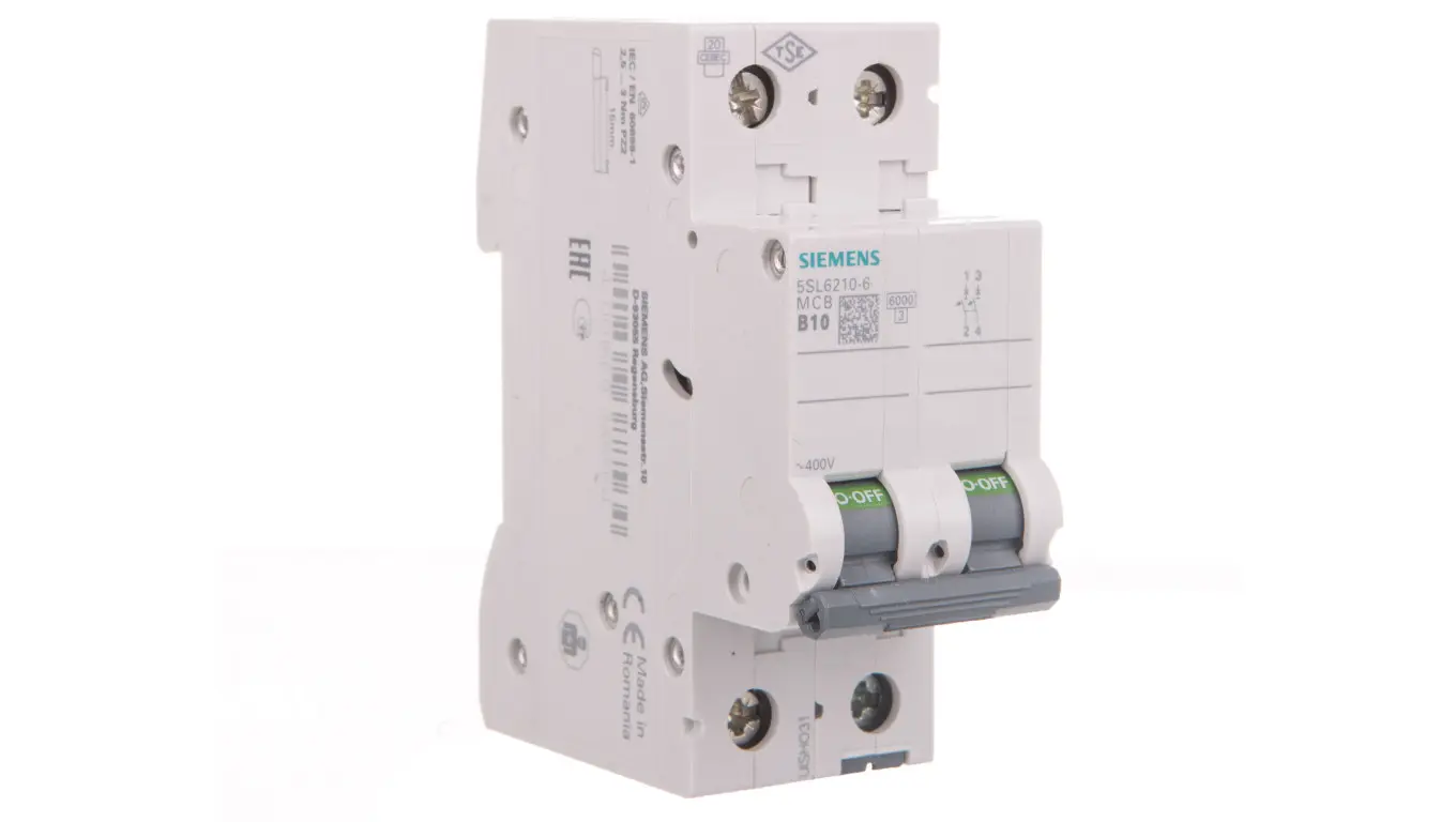 2P B 10A 6kA AC 5SL6210-6