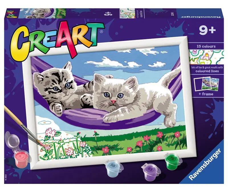 CreArt painting for children: Cat in