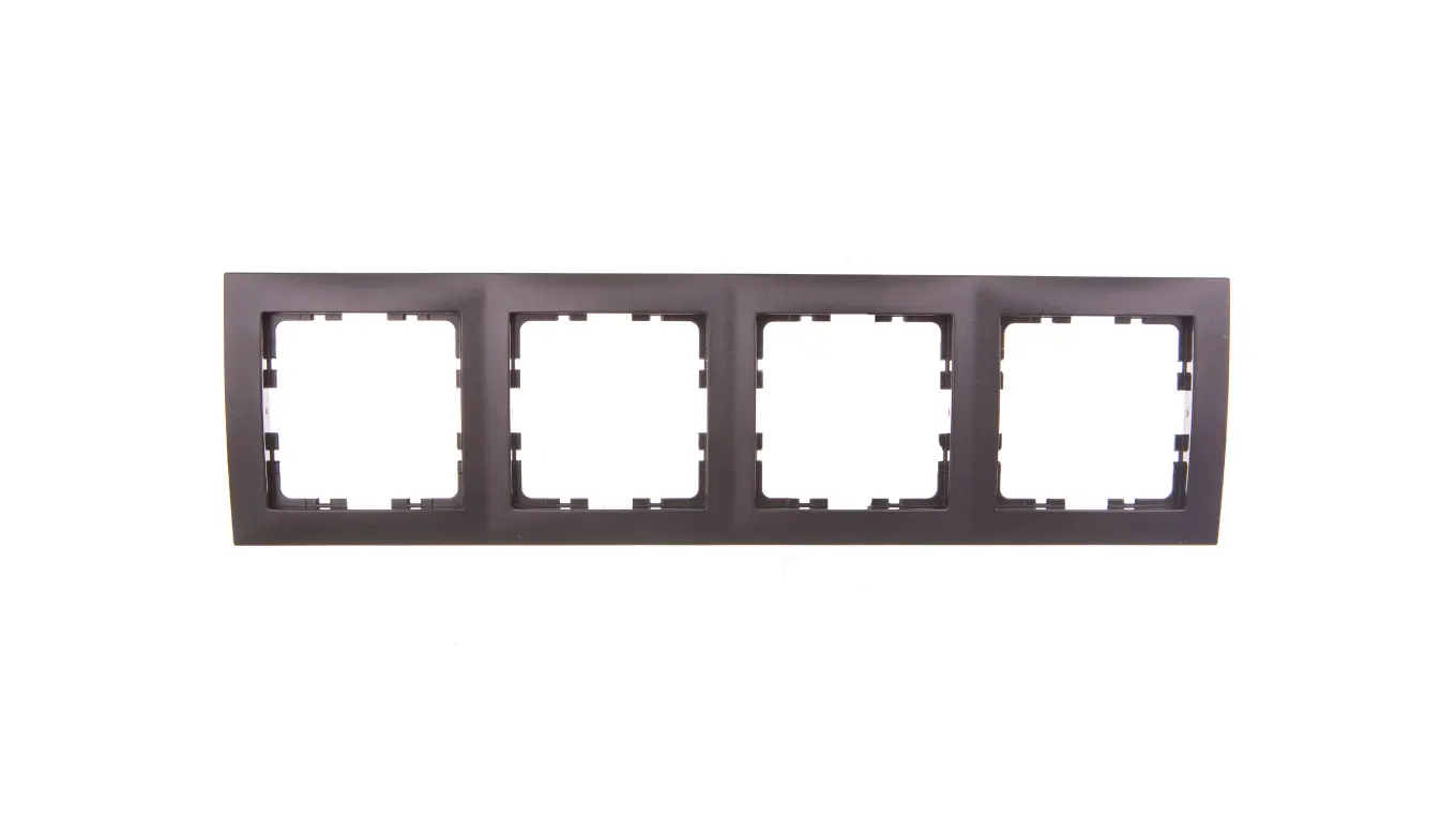 Berker Quadruple frame square anthracite matt