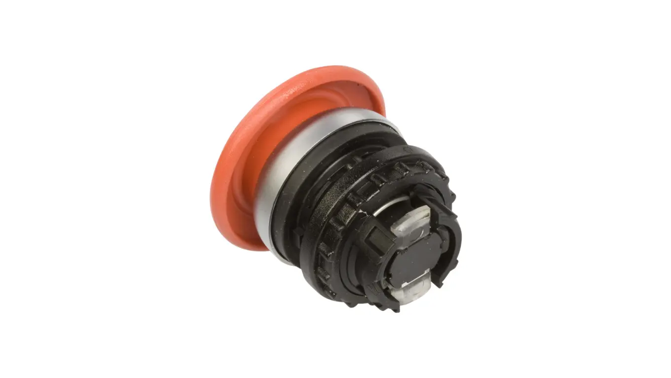 Powered mushroom button red without self-return