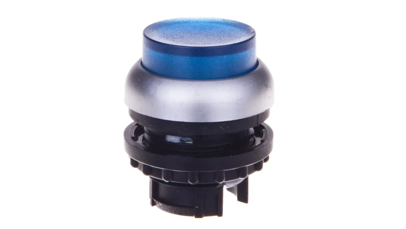 Button drive blue with self-return illumination