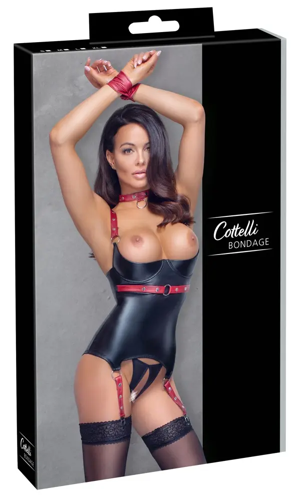 Cottelli Bondage Set Black/Red M -