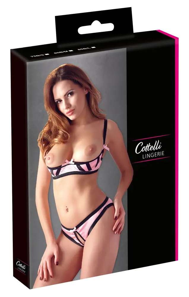 Cottelli Collection Satin Shelf Bra Set