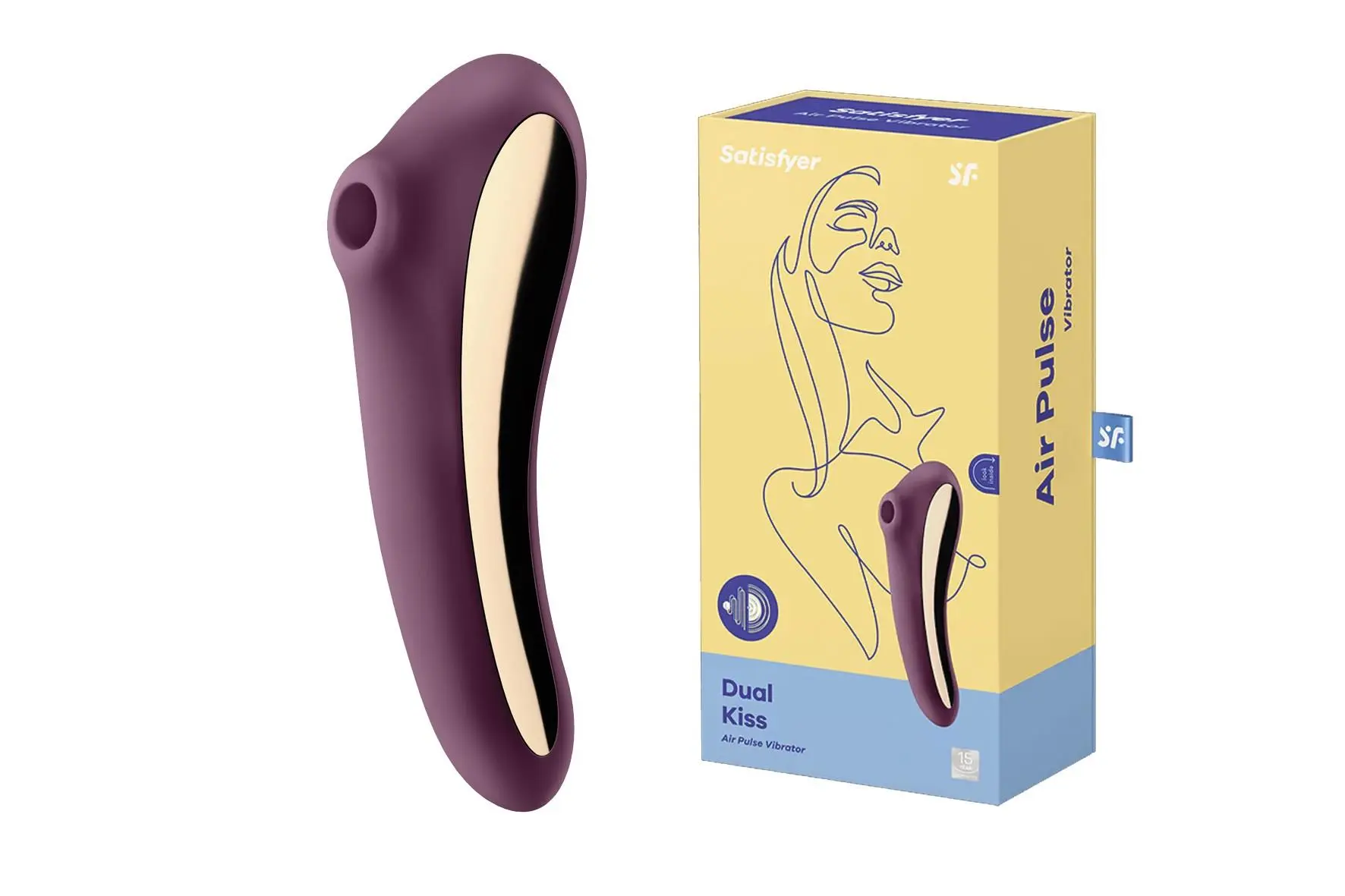 Vibrator air stimulator satisfyer dual kiss