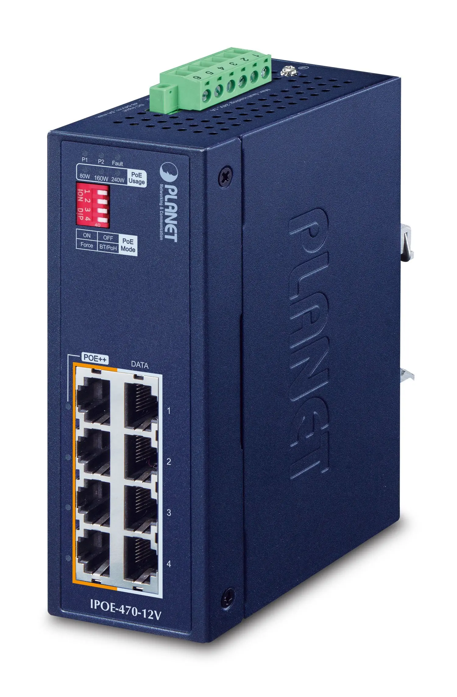 Planet IP30 Industrial 4-port  10/100/1000T 95W
