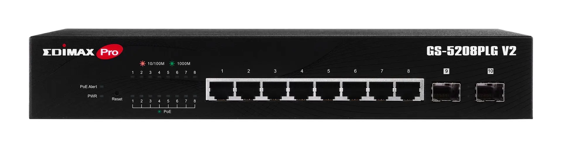 Switch Edimax GS-5208PLG V2 Black Gigabit
