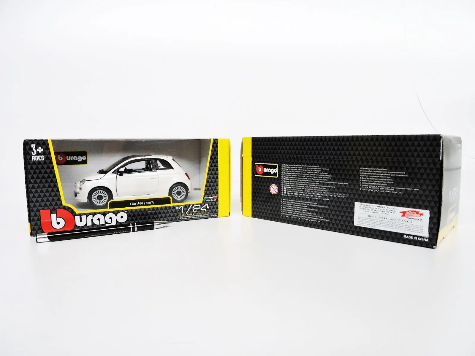 Fiat 500 White 1:24 BBURAGO 4893993221066