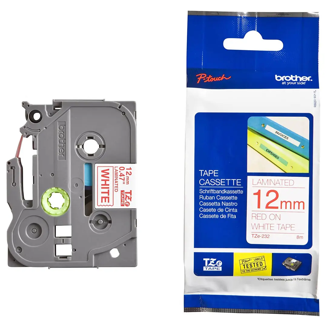 Brother laminated tape TZe-232 - Red