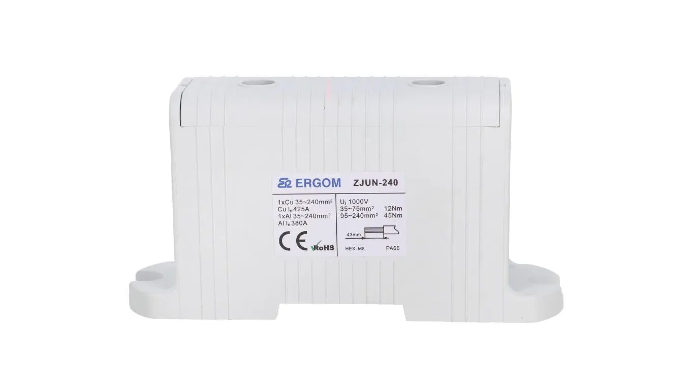 1-track rail connector ZJUN-240 240mm2 grey