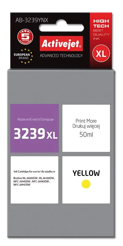 Activejet AB-3239YNX Ink (replacement for Brother