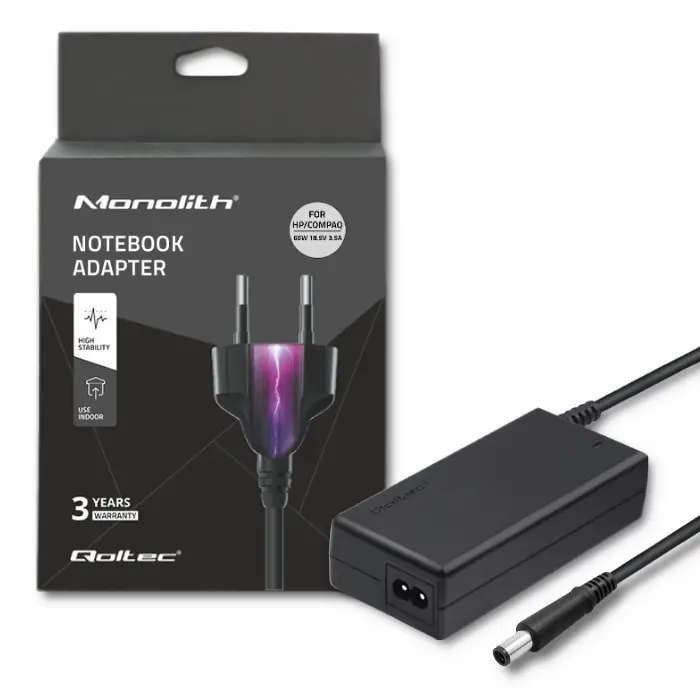 Qoltec AC Adapter for HP 65W