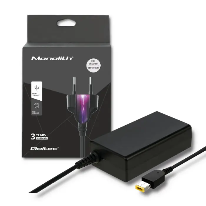 Qoltec to Lenovo  65W  20V  3
