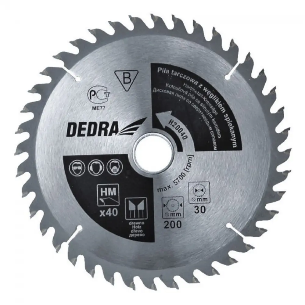 Dedra Pila tarczowa 250x30mm 40z. z