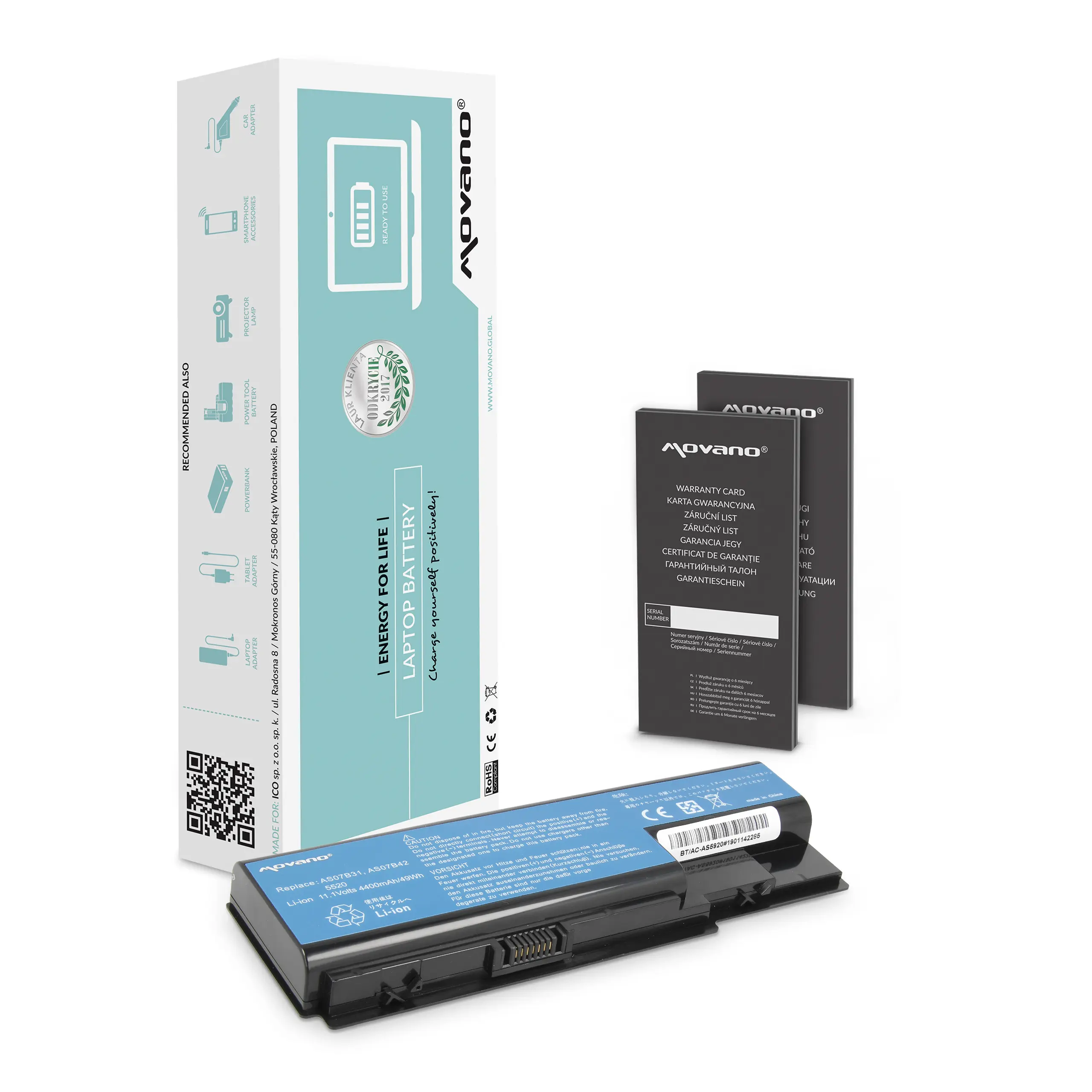 Movano battery for Acer Aspire 5520