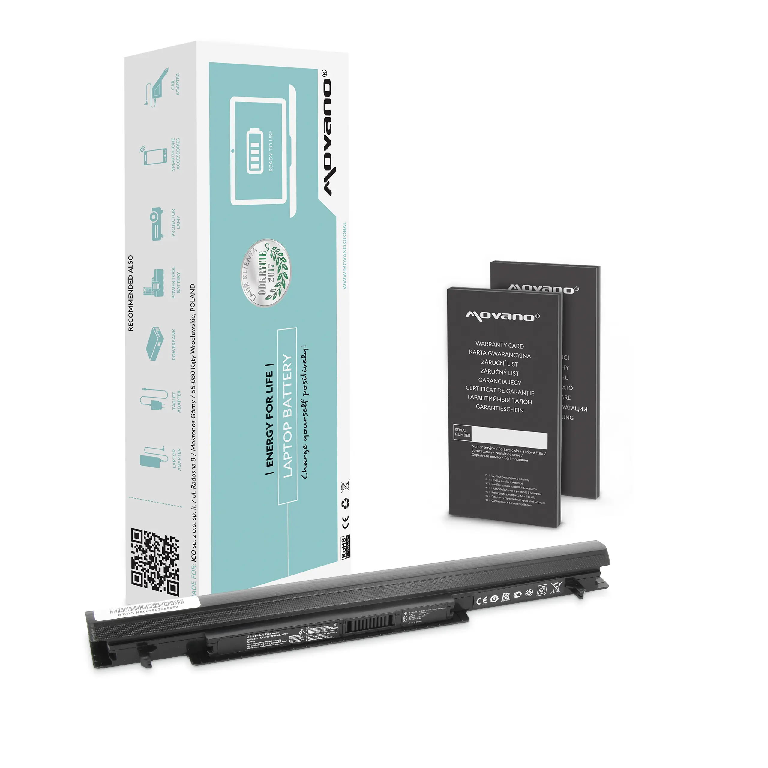 Movano battery for Asus A46 K56