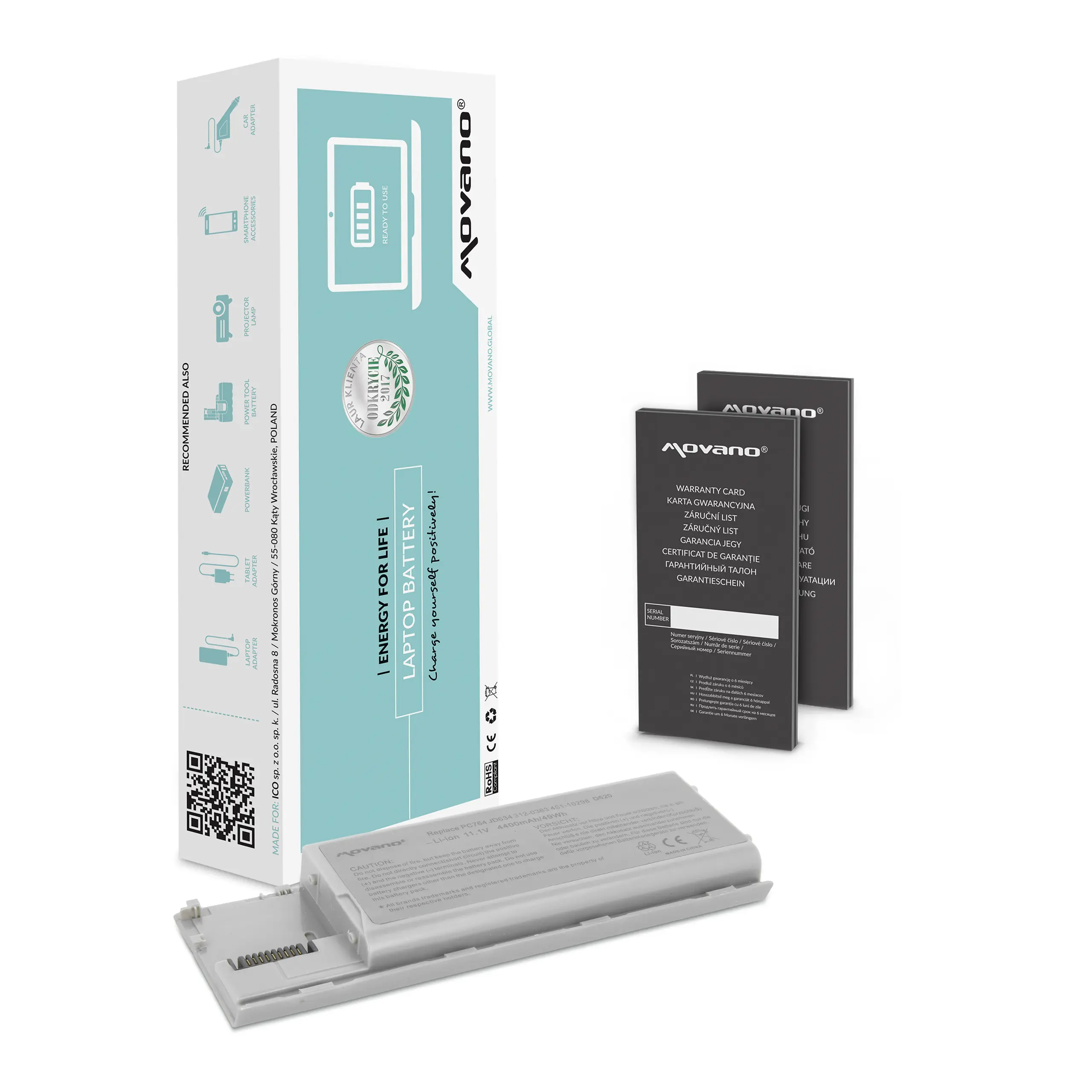 Movano Battery for Dell Latitude D620