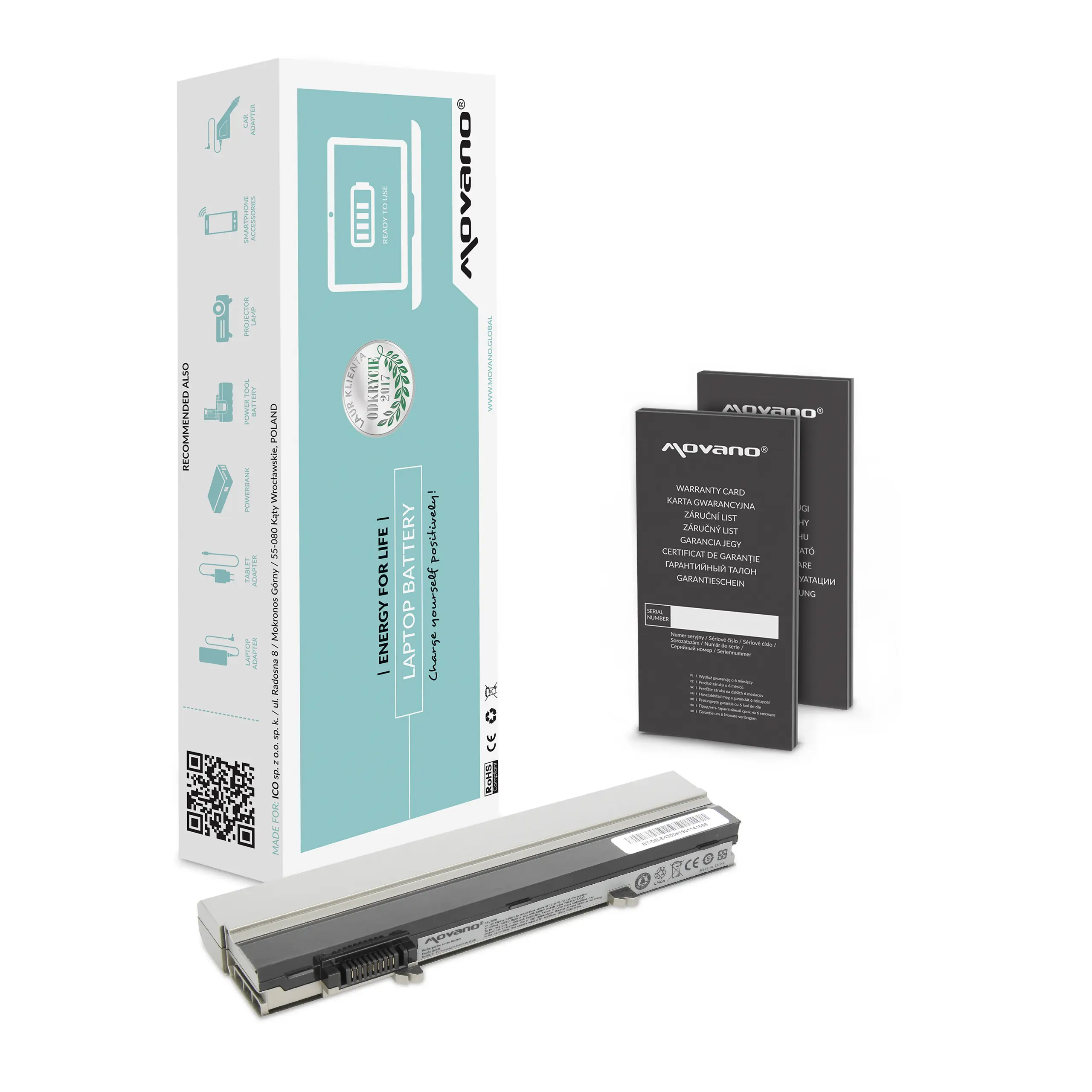 Movano Battery for Dell Latitude E4300
