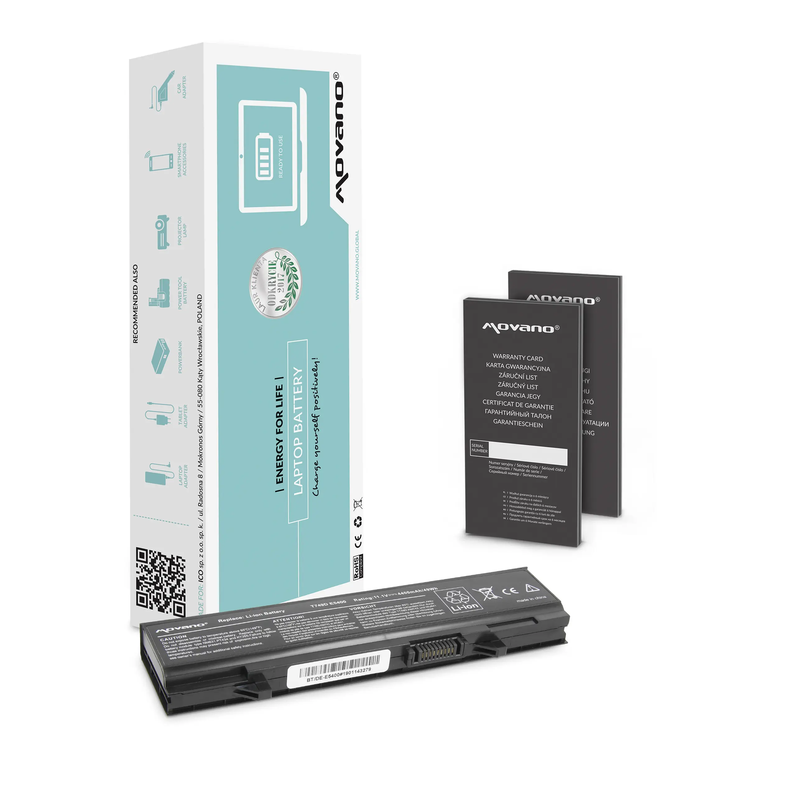 Movano battery for Dell Latitude E5400