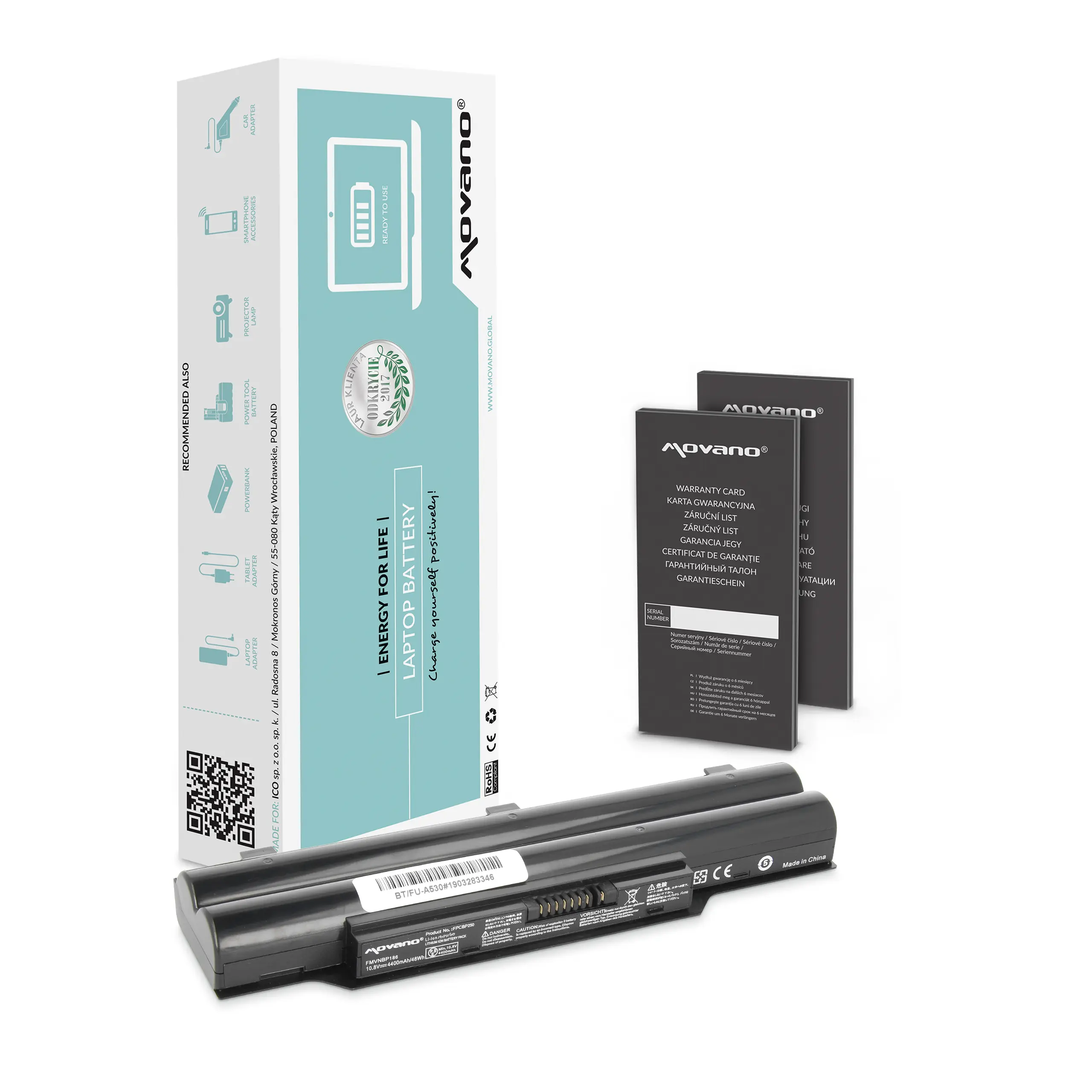 Movano battery for notebook Fujitsu A530