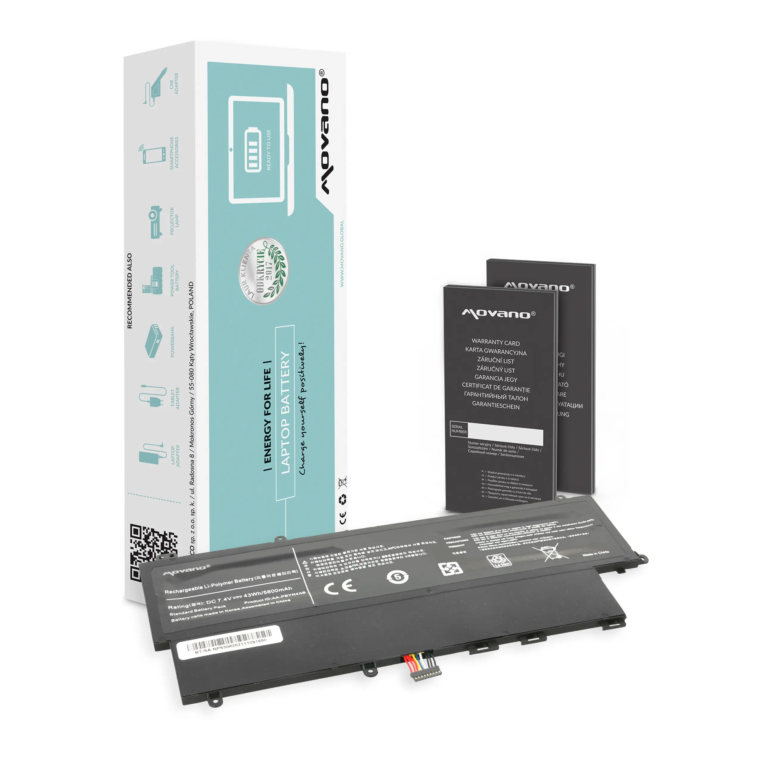 Movano battery for Samsung NP530U3 notebook