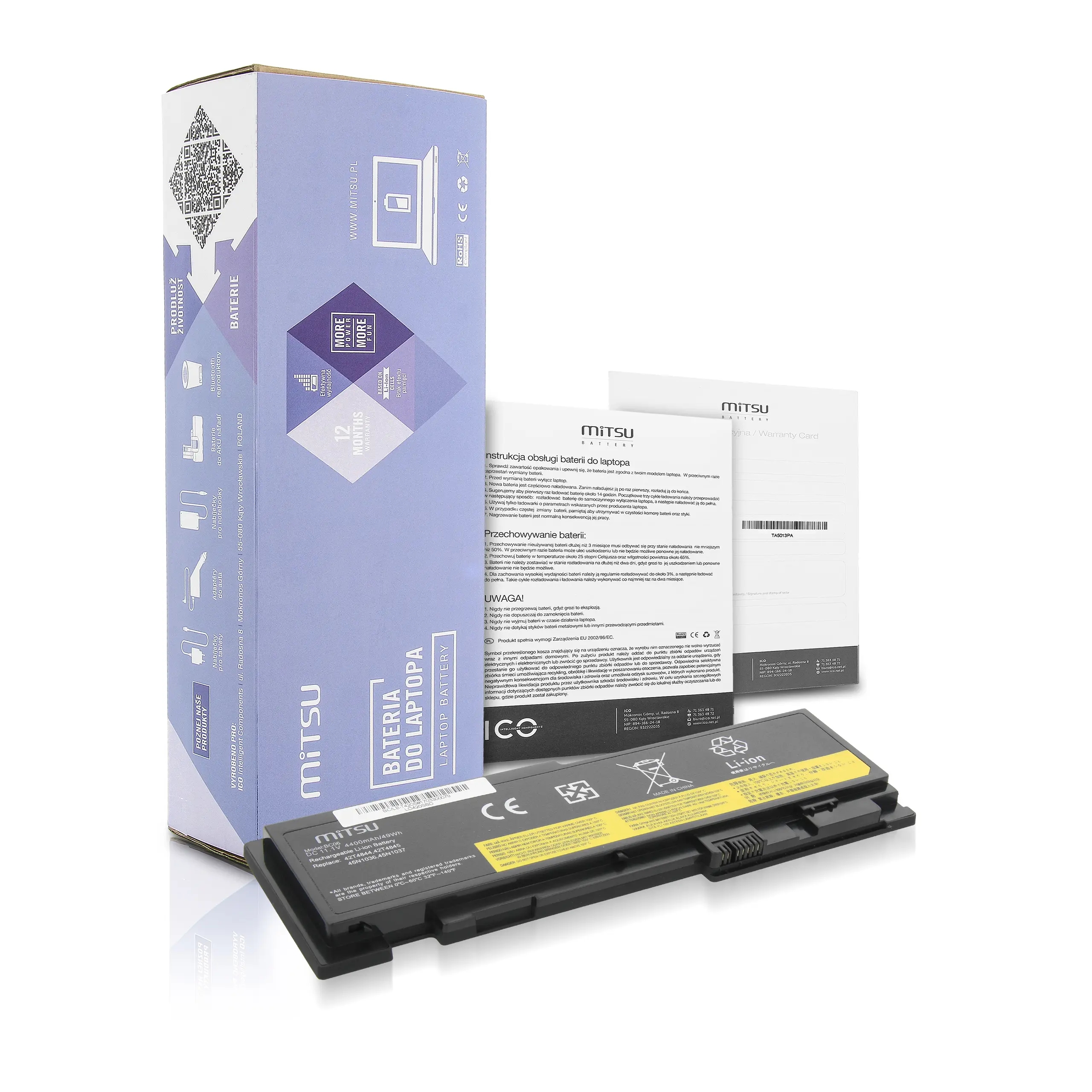 Laptop Battery MITSU BC/LE-T420S (40 Wh