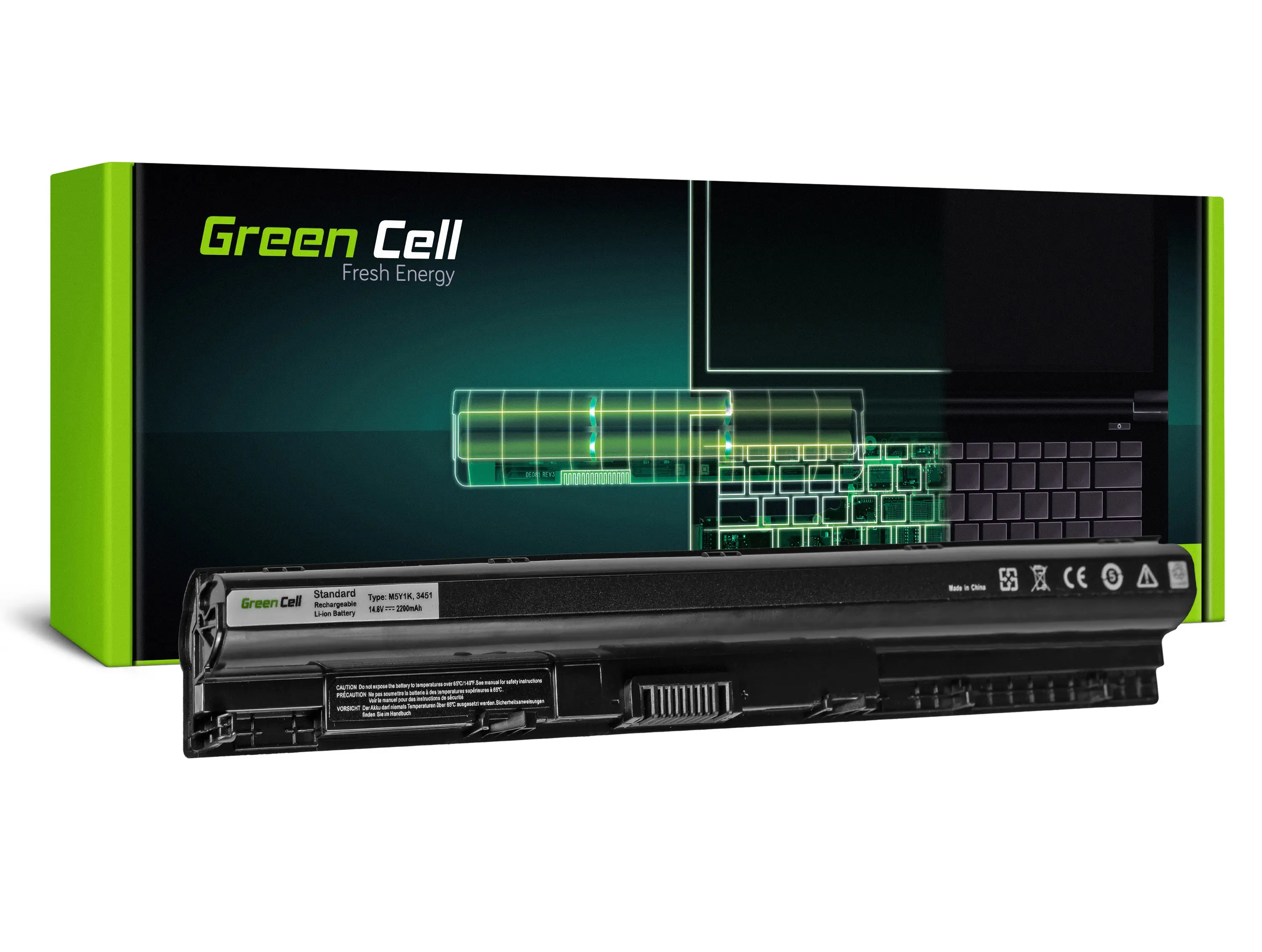 Battery Green Cell M5Y1K for Dell
