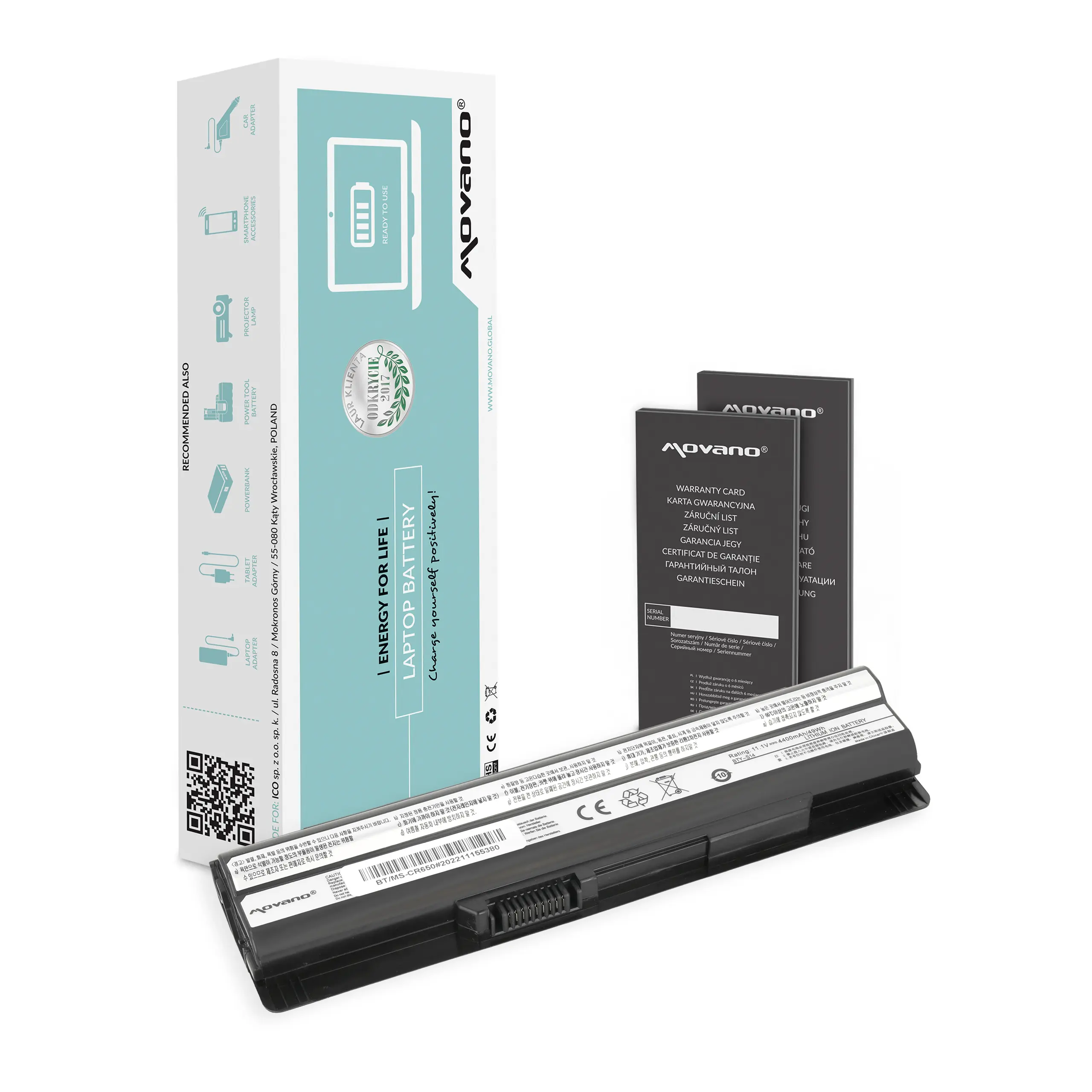 Movano battery for notebook MSI CR650