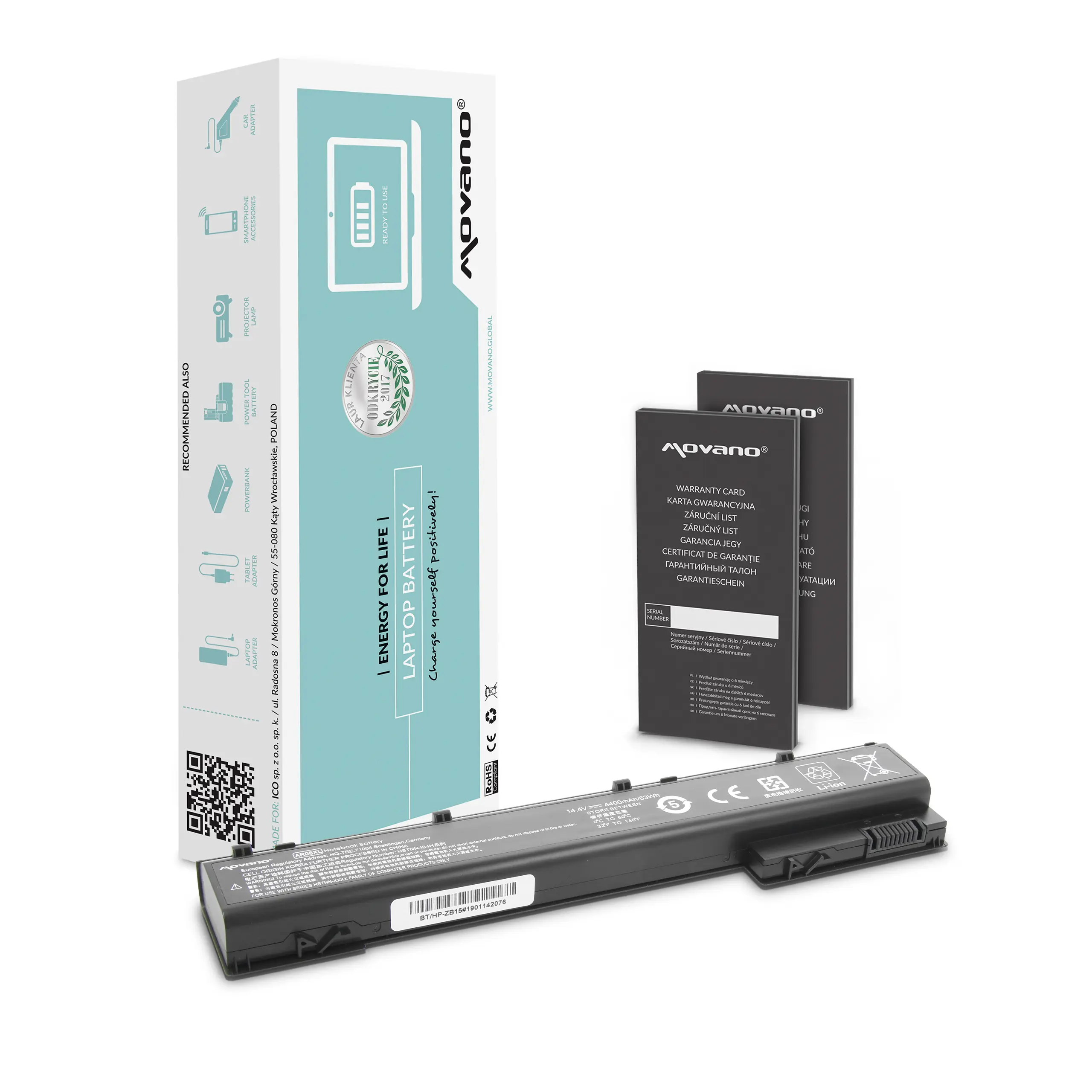 Movano Battery for HP ZBook 15