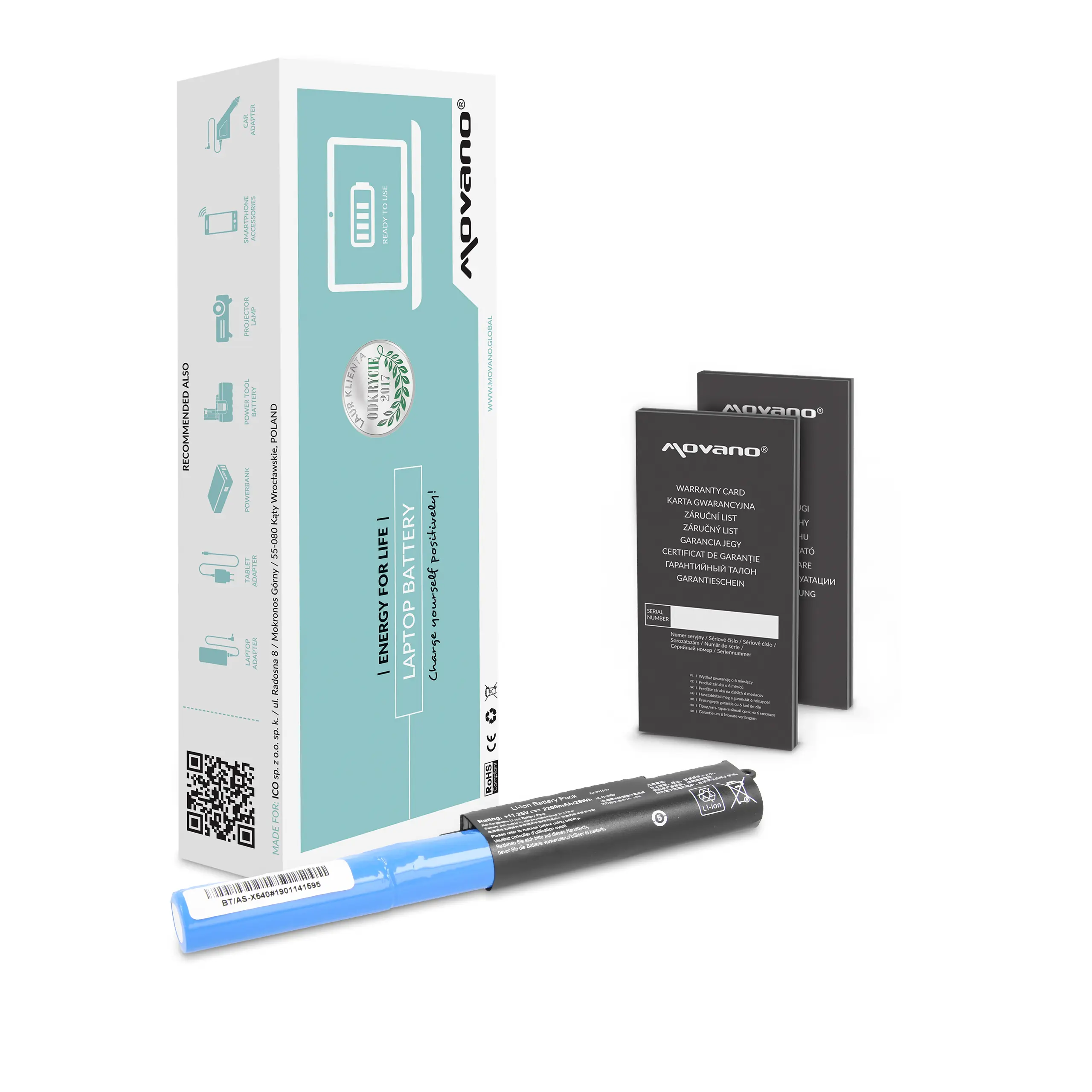 Movano battery for Asus A540 F540