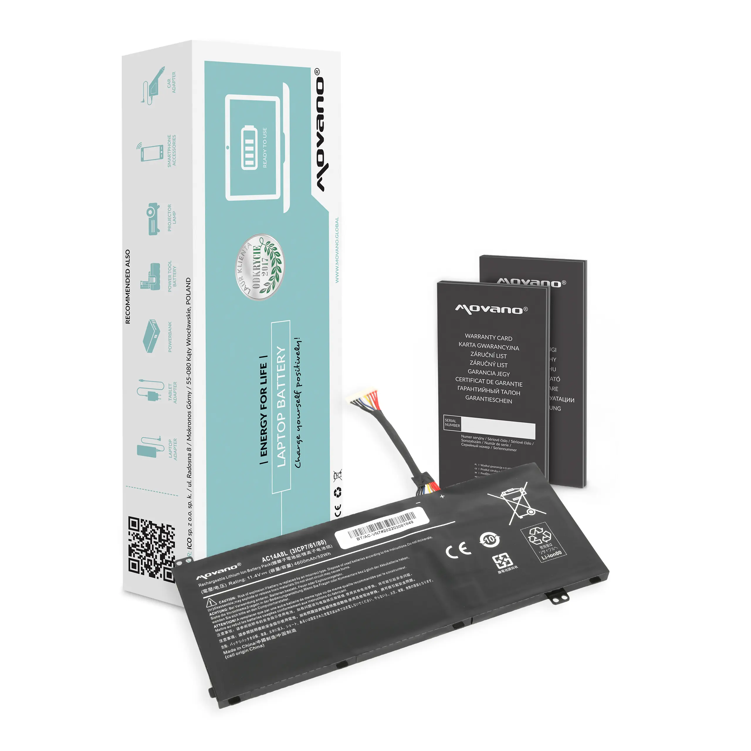 Movano battery for Acer Aspire V15