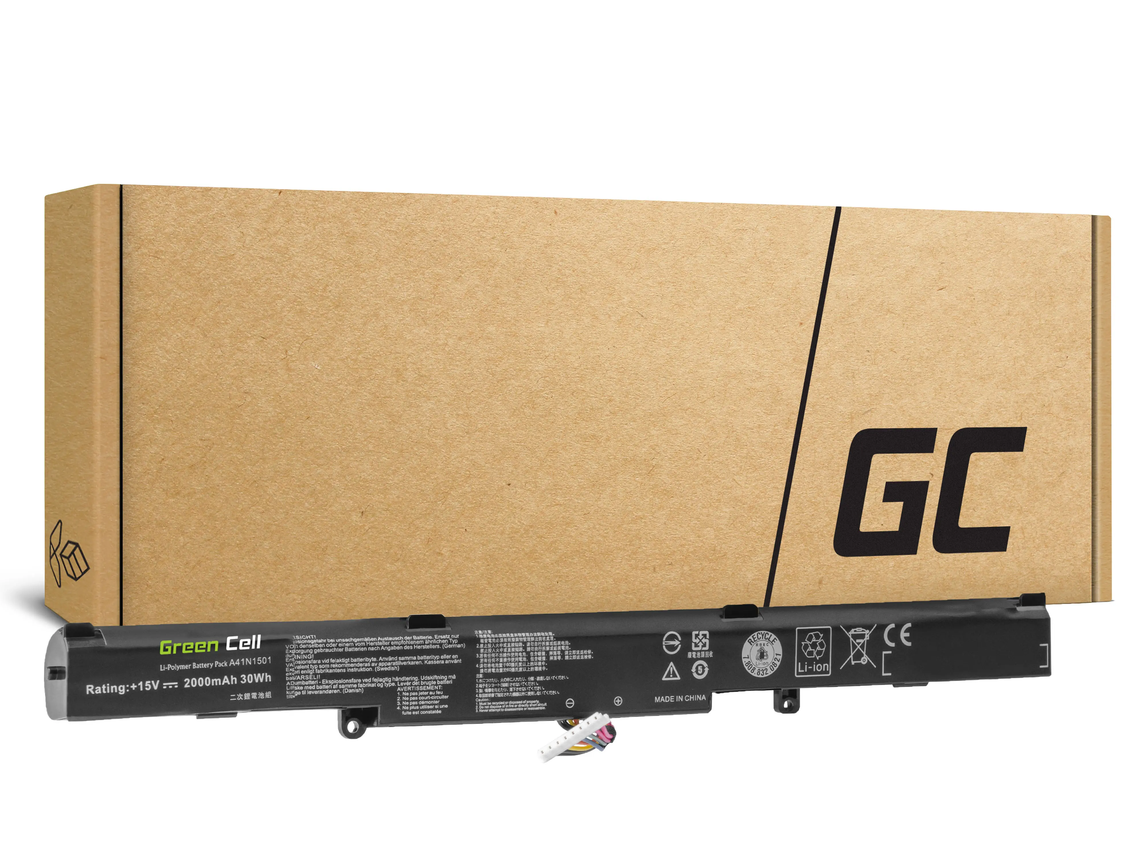 GREENCELL Battery for Asus A41N1501 15V