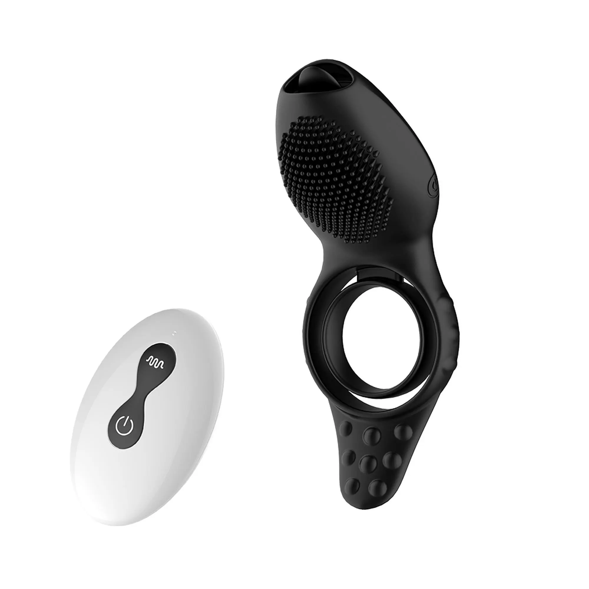 Remote powerful tognue simulate cock ring
