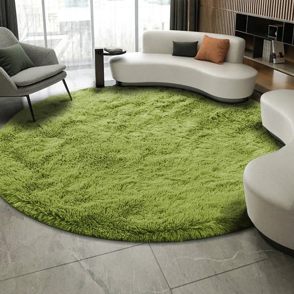 Shaggy Strado 160x160 round carpet GreenGrass