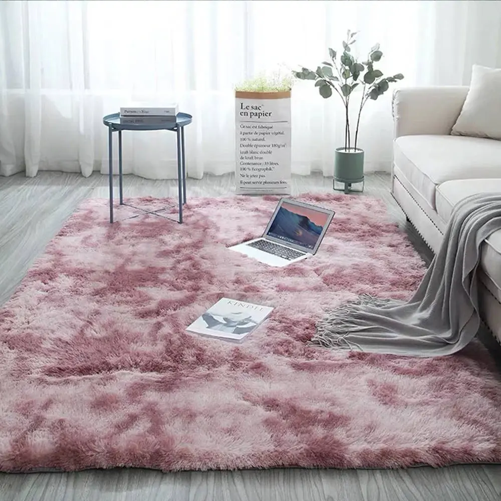 Ombre Shaggy Strado Carpet 200x200 OmbrePurple