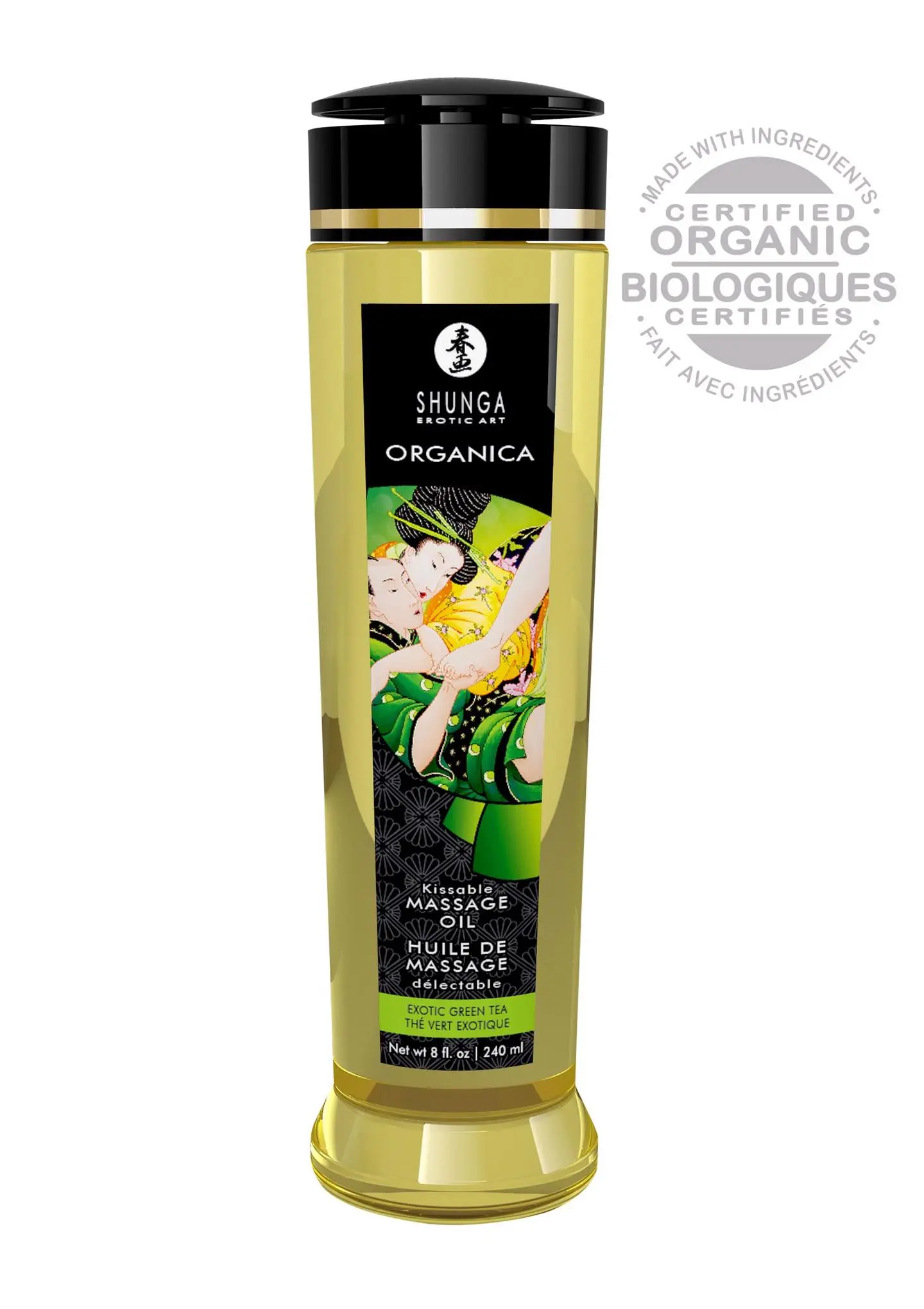 Shunga Organica Massage Oil Green Tea
