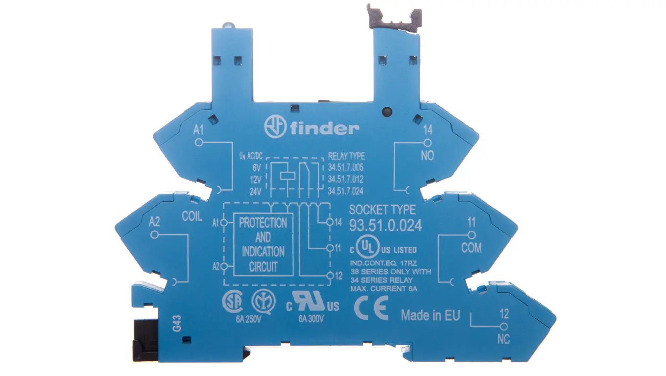 Finder 6.2mm Waskoprofile socket for