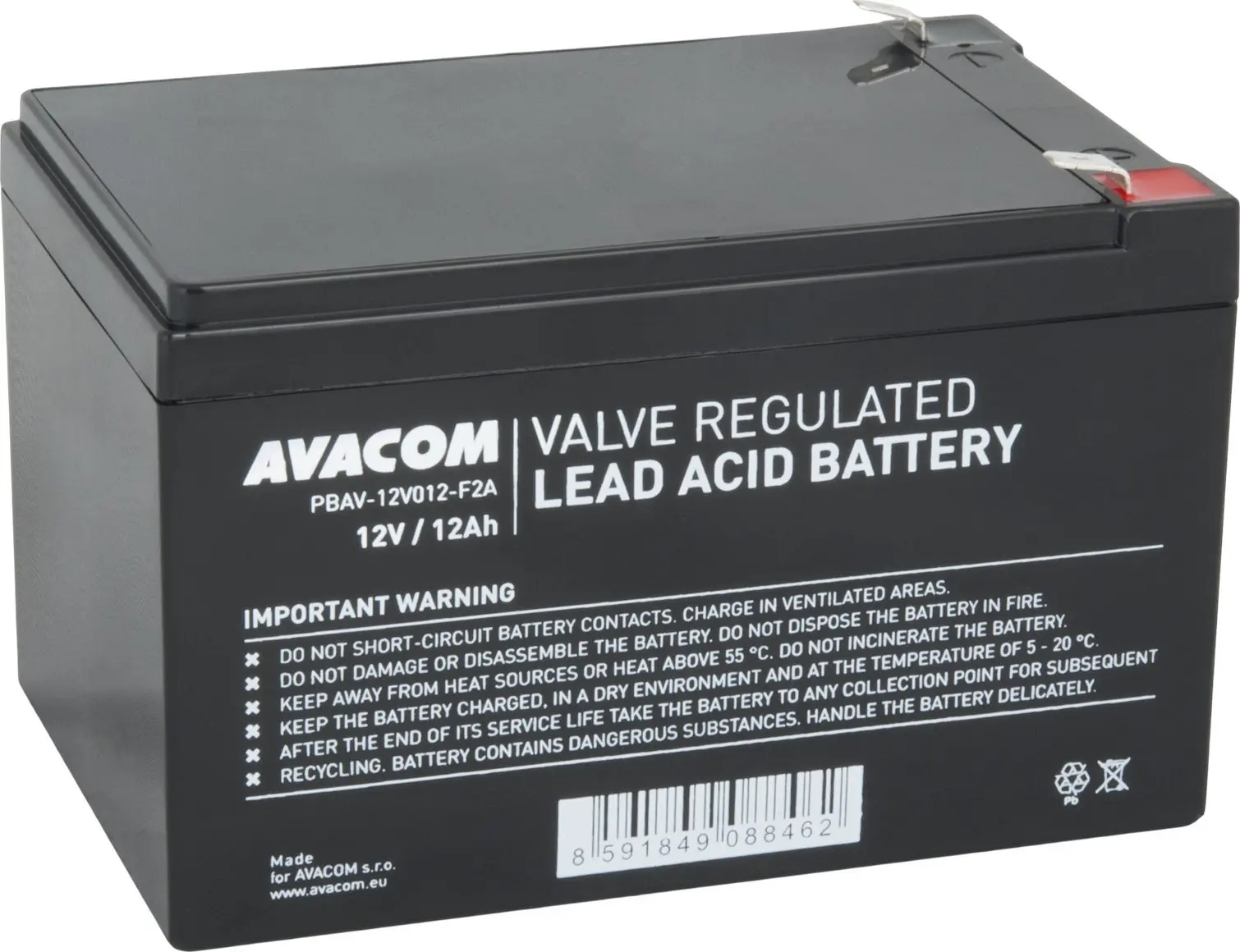 Avacom Avacom Batteries 12V  12Ah  PBAV-12V012-F2A