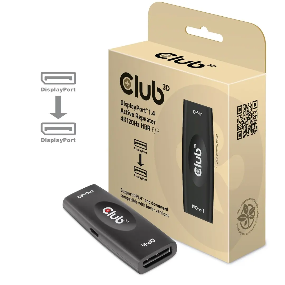 CLUB3D DisplayPort 1.4 Active Repeater