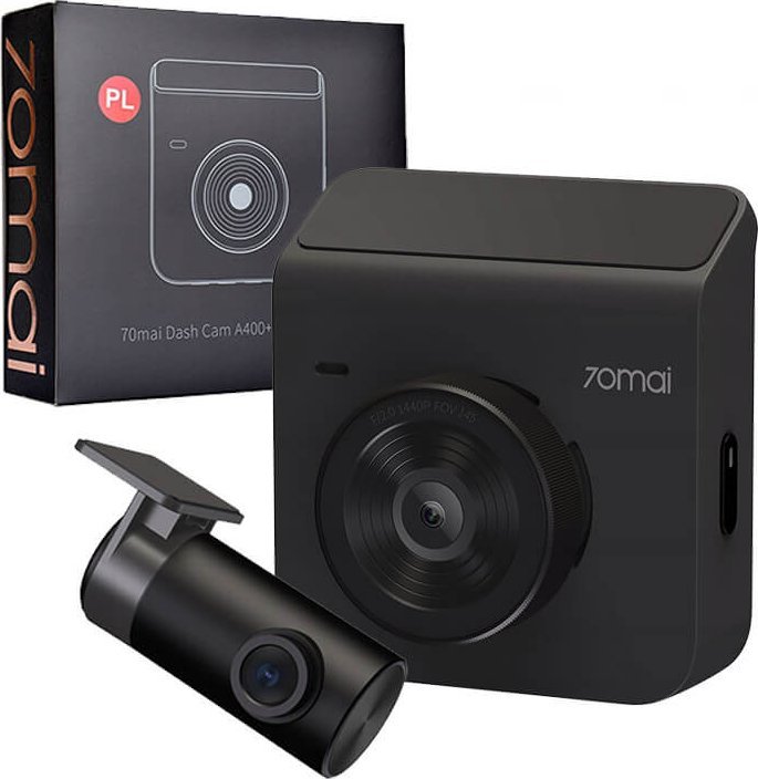 70mai Dash Cam A400 +Rear Cam RC09 Set Gray videoreģistrātors