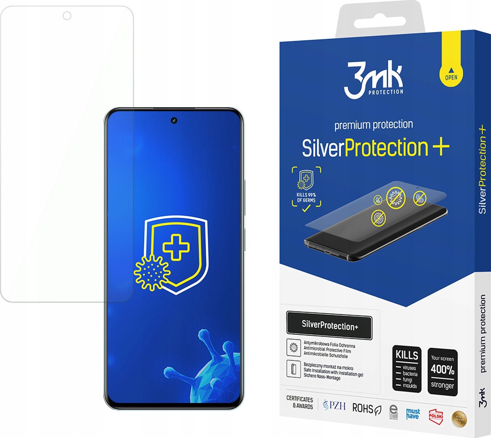 3MK 3MK SilverProtect+ Realme 12+ 5G Folia Antymikrobowa montowana na mokro 3MK6002 (5903108570114) aizsardzība ekrānam mobilajiem telefoniem 3MK 3MK SilverProtect+ Realme 12+ 5G Folia Antymikrobowa montowana na mokro 3MK6002 (5903108570114) aizsardzība ekrānam mobilajiem telefoniem