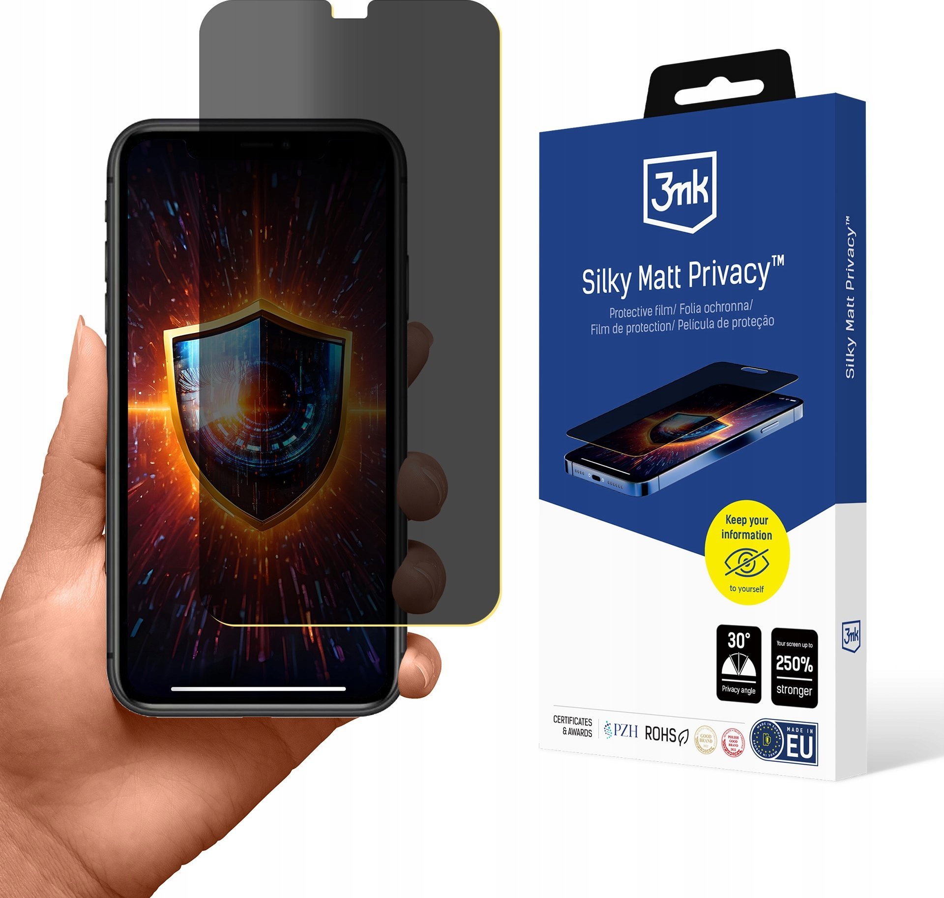 3MK Apple iPhone 11 - 3mk Silky Matt Privacy 13772368 (5903108571265) aizsardzība ekrānam mobilajiem telefoniem 3MK Apple iPhone 11 - 3mk Silky Matt Privacy 13772368 (5903108571265) aizsardzība ekrānam mobilajiem telefoniem