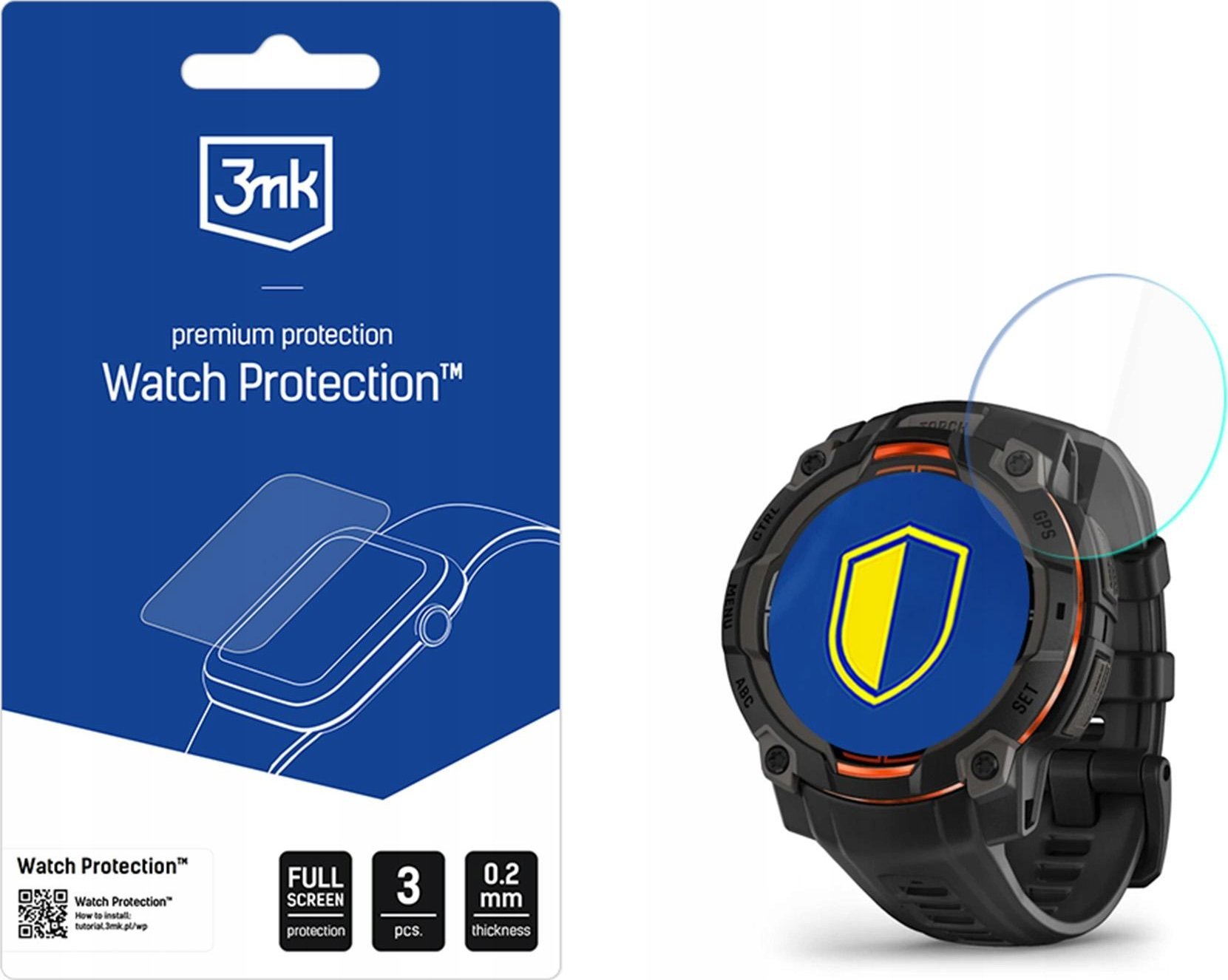 3mk Garmin Instinct 3 45mm (Amoled, Solar) - Watch Protection FlexibleGlass