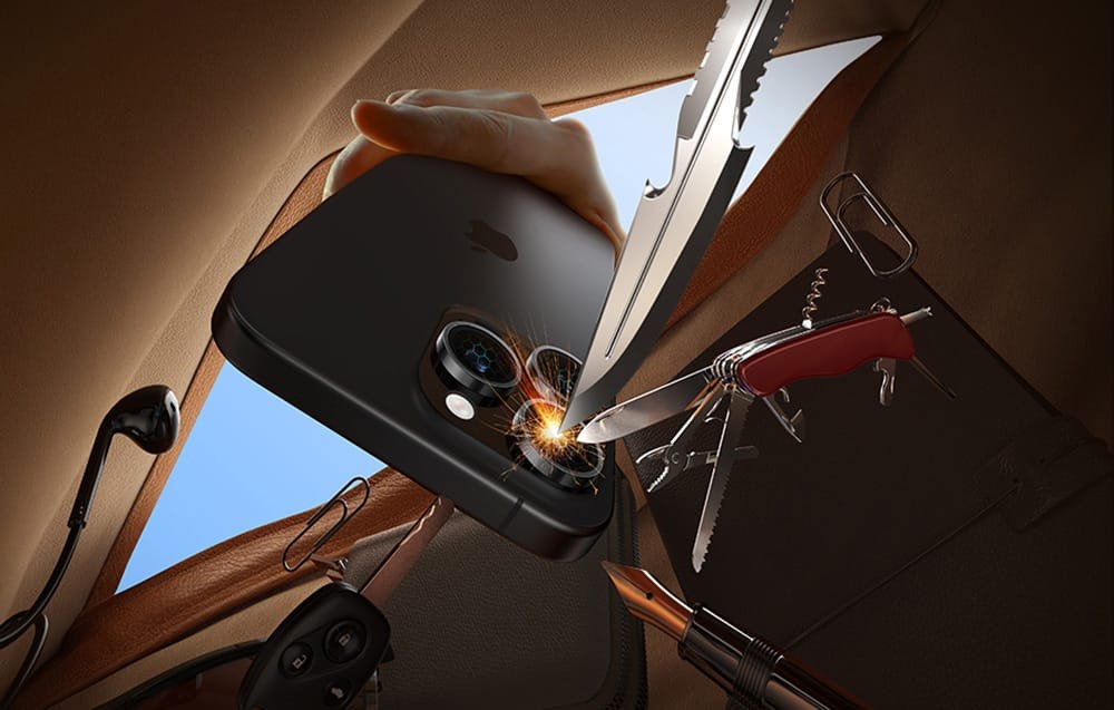Szklo na aparat Lensguard dla iPhone 16 ProMax (Czarne) 14942404 (6970592331179) aizsardzība ekrānam mobilajiem telefoniem