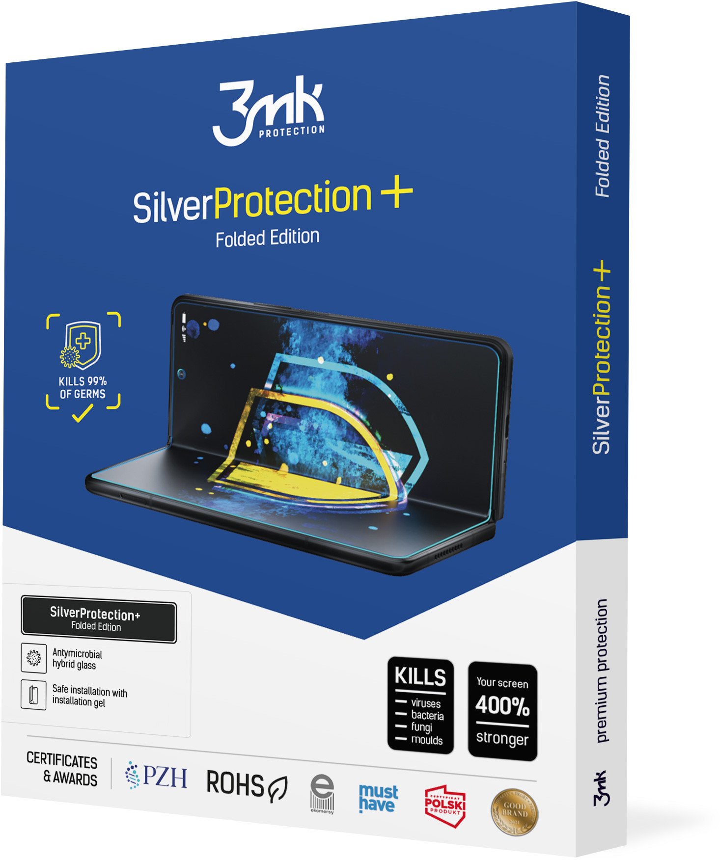 3MK Folia antymikrobowa 3MK SilverProtect+    Folded Edition montowana na mokro do Samsung Galaxy Z Fold 7 5903108676656 (5903108676656) aizsardzība ekrānam mobilajiem telefoniem