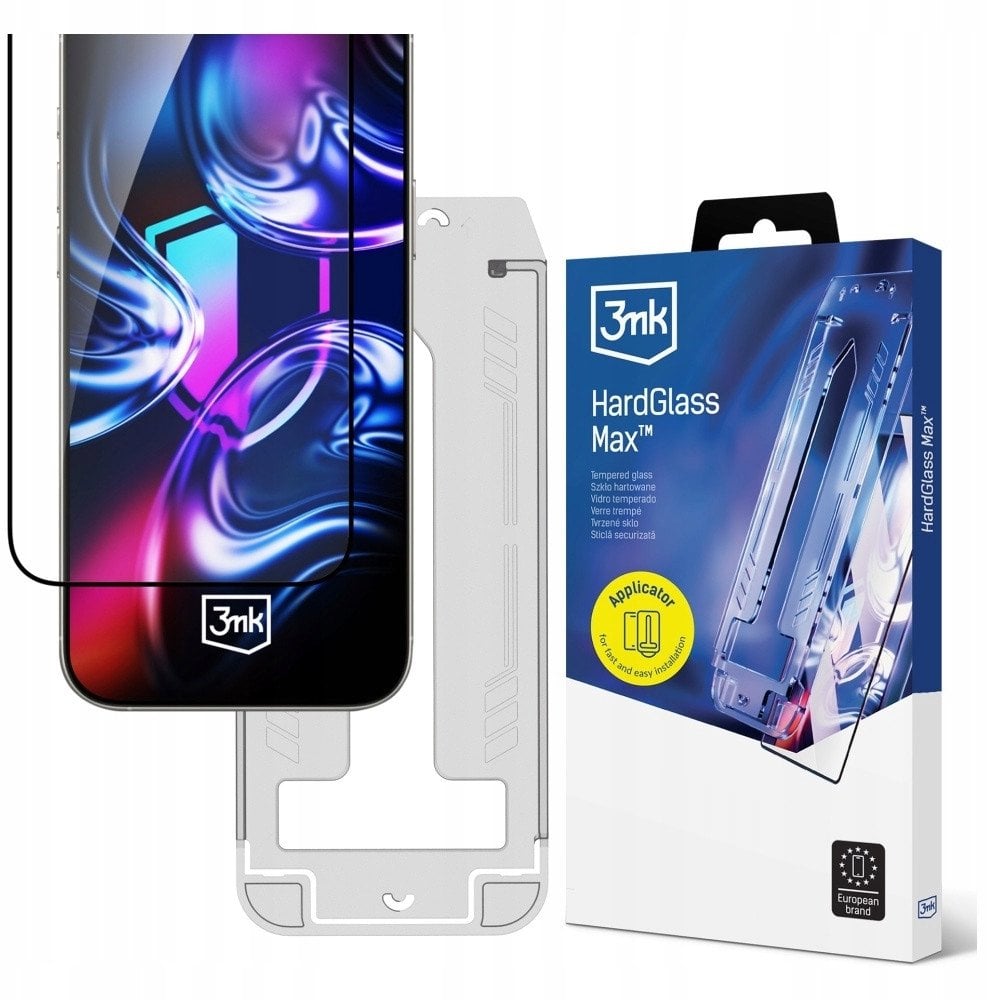 3MK Szklo hartowane 3MK HardGlass Max z aplikatorem do Apple iPhone 15 Pro 15499863 (5903108671484) aizsardzība ekrānam mobilajiem telefoniem 3MK Szklo hartowane 3MK HardGlass Max z aplikatorem do Apple iPhone 15 Pro 15499863 (5903108671484) aizsardzība ekrānam mobilajiem telefoniem