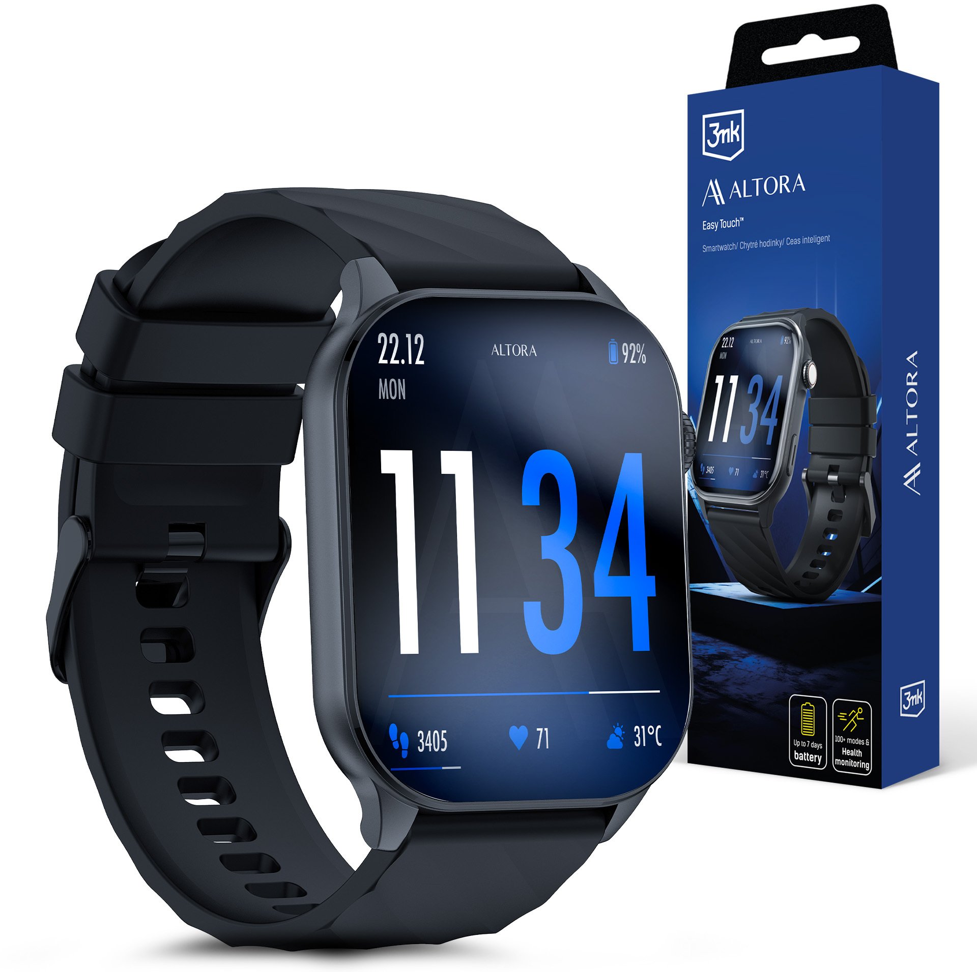 Smartwatch 3mk Altora Easy Touch 15880939 (5903108741569) Viedais pulkstenis, smartwatch Smartwatch 3mk Altora Easy Touch 15880939 (5903108741569) Viedais pulkstenis, smartwatch